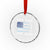 Boy Dad Est 2025 Crystal Glass Ornament Newborn Daddy Father Baby Boy Son USA Flag Fighter Jets TS10 Transparent Glass 3'' Circle Print Your Wear