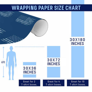 Boy Dad Est 2025 Wrapping Paper Roll American Flag First Fathers Day TS10 Print Your Wear
