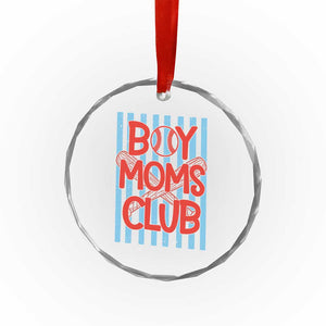 Boy Moms Club Crystal Glass Ornament Funny Motherhood Baseball Gift For Mom TS14 Print Your Wear