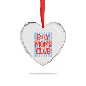 Boy Moms Club Heart Crystal Glass Ornament Funny Motherhood Baseball Gift For Mom TS14 Print Your Wear