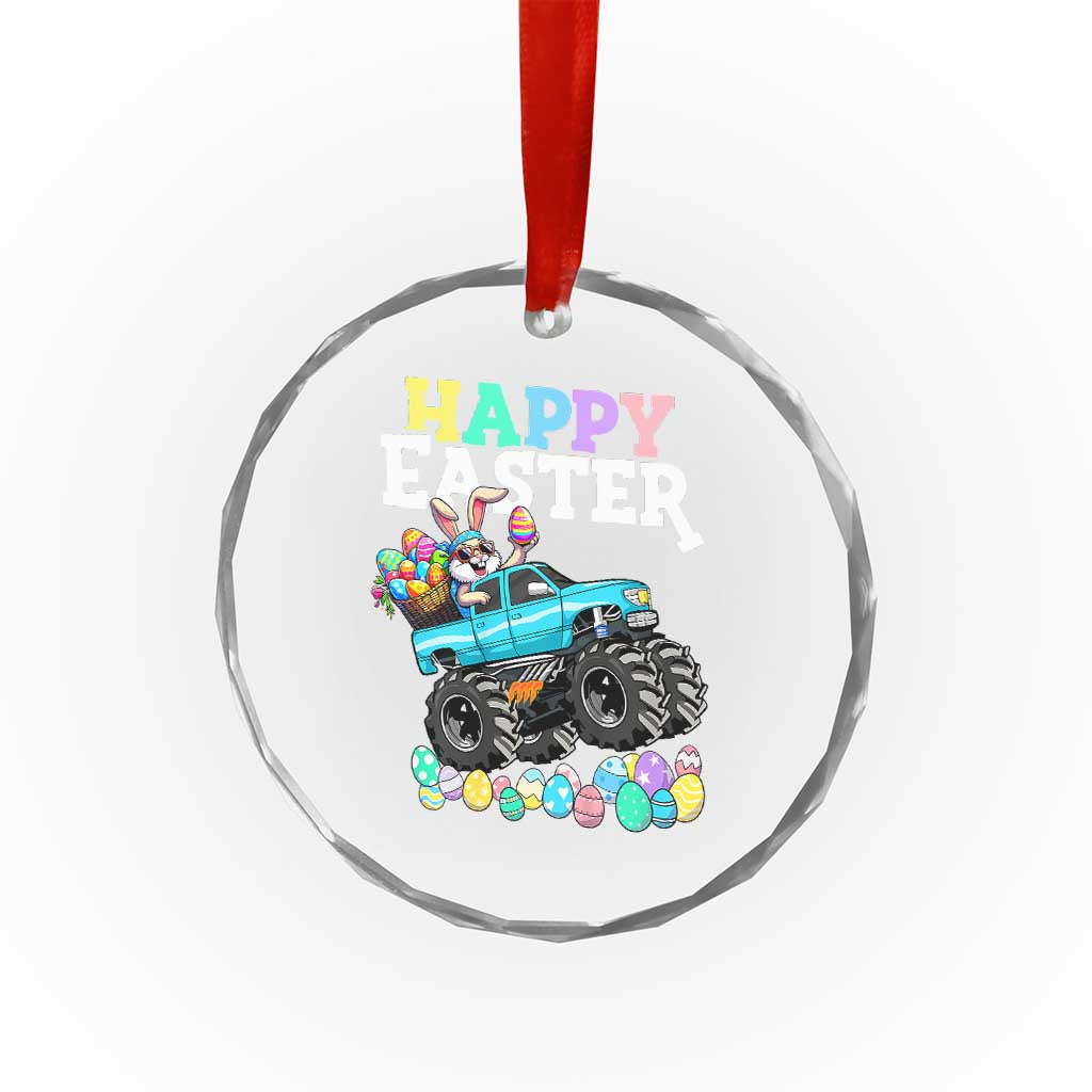 Boys Happy Easter Bunny Monster Truck Crystal Glass Ornament Eggs Cool Rabbit Car Lovers Toddler TS10 Print Your Wear