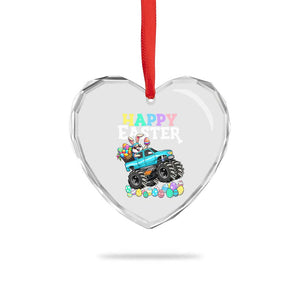 Boys Happy Easter Bunny Monster Truck Heart Crystal Glass Ornament Eggs Cool Rabbit Car Lovers Toddler TS10 Print Your Wear