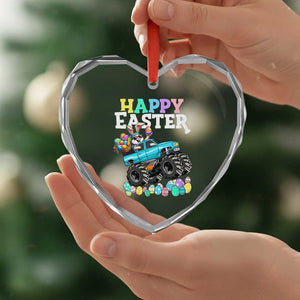 Boys Happy Easter Bunny Monster Truck Heart Crystal Glass Ornament Eggs Cool Rabbit Car Lovers Toddler TS10 Print Your Wear