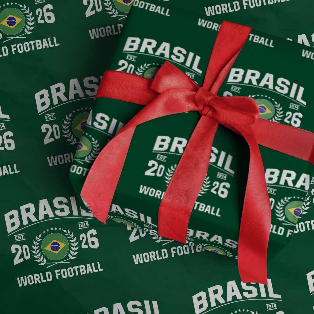 Brasil Flag Brazil Soccer Football Fan Wrapping Paper Roll TS14 Green Print Your Wear