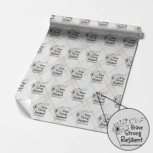 Brave Strong Resilient Wrapping Paper Roll Melanoma Warrior Dandelion Gift TS12 Christmas Plaid Print Your Wear