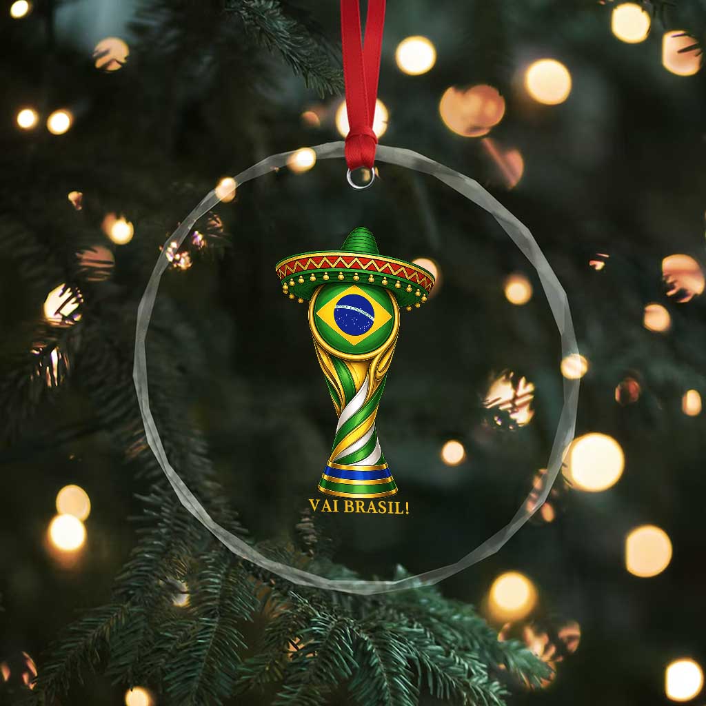 Brazil Football Supporter Gift Crystal Glass Ornament Vai Brasil TS12 Print Your Wear