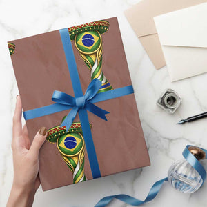 Brazil Football Supporter Gift Wrapping Paper Roll Vai Brasil