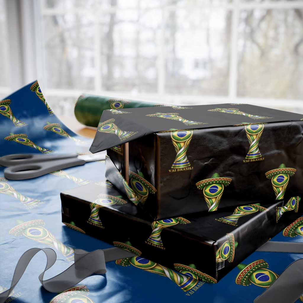 Brazil Football Supporter Gift Wrapping Paper Roll Vai Brasil