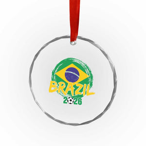 Brazil Soccer Fan Brasil Flag Crystal Glass Ornament Brazilian Football Game Day Supporter