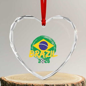 Brazil Soccer Fan Brasil Flag Heart Crystal Glass Ornament Brazilian Football Game Day Supporter TS14 Transparent Glass 3'' Heart Print Your Wear