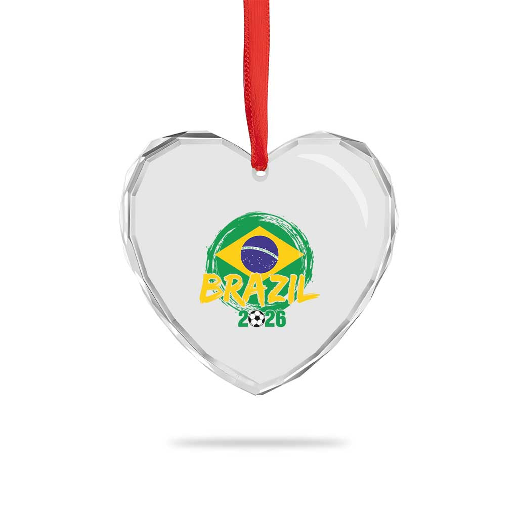 Brazil Soccer Fan Brasil Flag Heart Crystal Glass Ornament Brazilian Football Game Day Supporter TS14 Print Your Wear