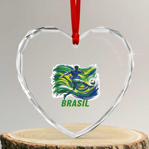 Brazil Soccer Fan Heart Crystal Glass Ornament Brasil Flag Football Game Day Supporter TS14 Transparent Glass 3'' Heart Print Your Wear