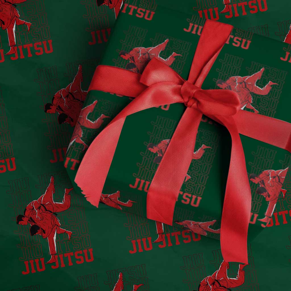 Brazilian Jiu Jitsu Wrapping Paper Roll BJJ Distressed TS10 Green Print Your Wear