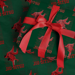 Brazilian Jiu Jitsu Wrapping Paper Roll BJJ Distressed TS10 Green Print Your Wear