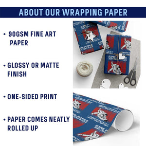 Brazilian Jiu Jitsu Wrapping Paper Roll Some People Just Need A Hug Vintage BJJ TS10 Print Your Wear
