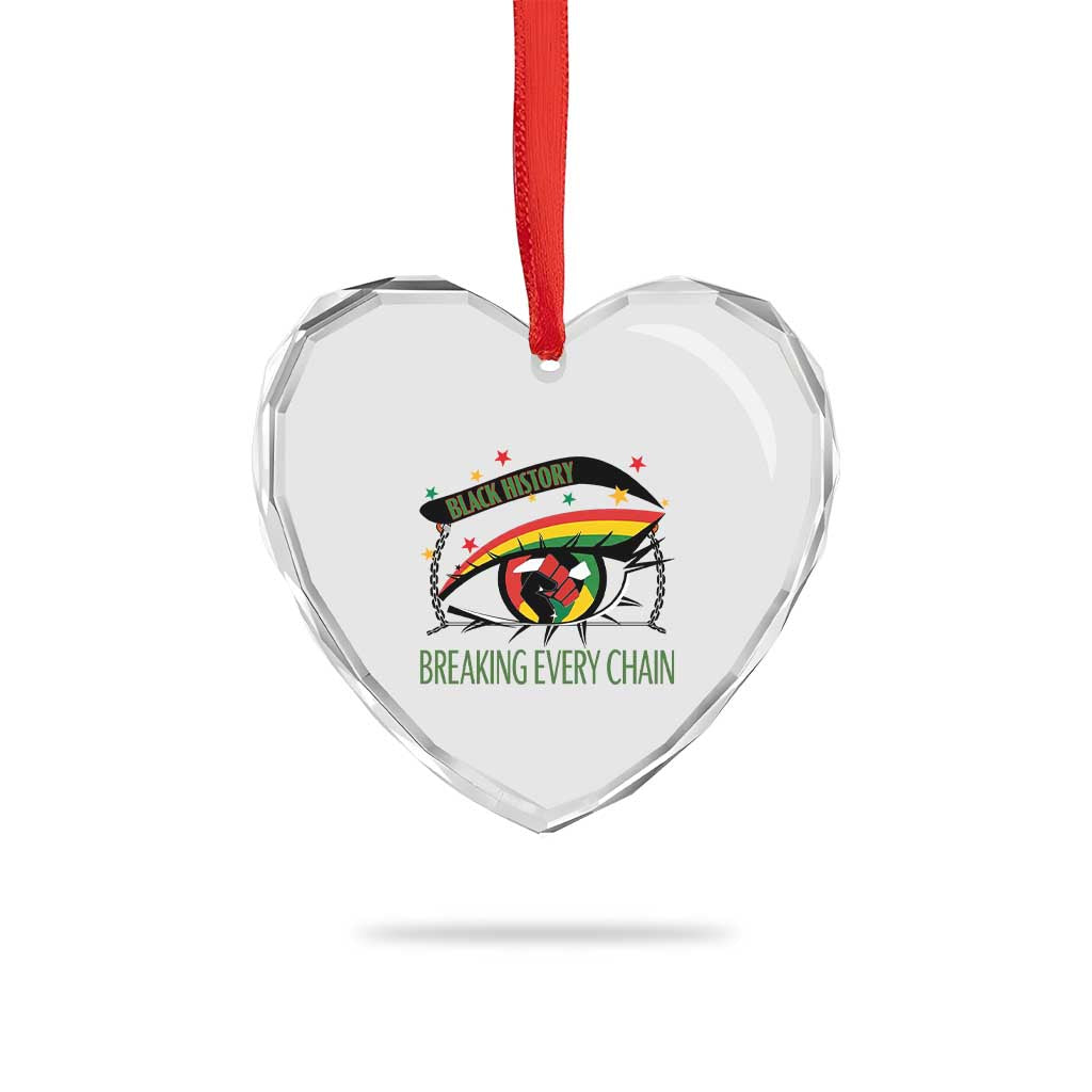 Breaking Every Chain Heart Crystal Glass Ornament Black History Month Freedom Gift TS12 Print Your Wear