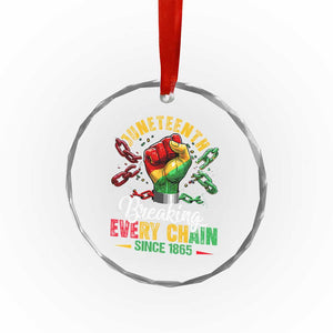 Breaking Every Chain Since 1865 Juneteenth Crystal Glass Ornament Celebrating Black Freedom TS10 Print Your Wear