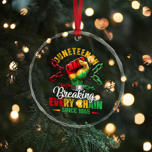 Breaking Every Chain Since 1865 Juneteenth Crystal Glass Ornament Celebrating Black Freedom TS10 Print Your Wear