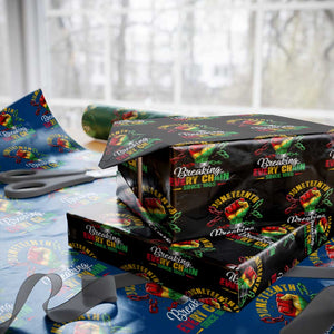 Breaking Every Chain Since 1865 Juneteenth Wrapping Paper Roll Celebrating Black Freedom TS10 Black Print Your Wear