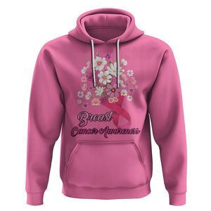 Breast Cancer Awareness Hoodie Pink Ribbon Flower Bouquet Supoprt Women Breast Cancer Warrior TS02 Azalea Printyourwear