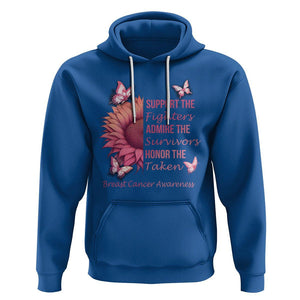 Breast Cancer Awareness Hoodie Support Admire Honor Breast Cancer Warrior Survivor Pink Sunflower TS02 Royal Blue Printyourwear