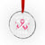 Breast Cancer Awareness Pink Ribbon Golf Crystal Glass Ornament Funny Save The Tees TS10 Transparent Glass 3'' Circle Print Your Wear