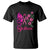 Breast Cancer Awareness T Shirt Believe Butterfly Flower Pink Ribbon Support Squad TS02 Black Printyourwear