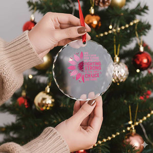 Breast Cancer Crystal Glass Ornament Pink Ribbon Being Strong Quote Support Gift TS10 Print Your Wear