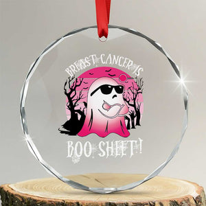 Breast Cancer Is Boo Sheet Crystal Glass Ornament In October Ghost Wear Pink TS10 Print Your Wear