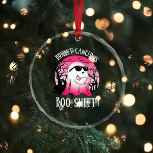 Breast Cancer Is Boo Sheet Crystal Glass Ornament In October Ghost Wear Pink TS10 Print Your Wear