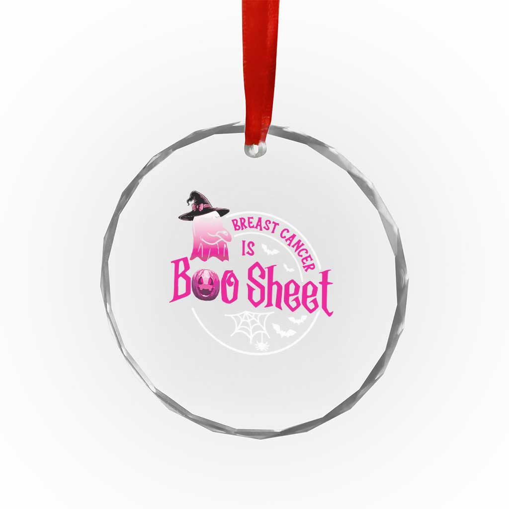 Breast Cancer Is Boo Sheet Crystal Glass Ornament October Ghost Pink Ribbon TS10 Print Your Wear