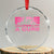 Breast Cancer Motorcycle Crystal Glass Ornament Pink Ribbon Ride For A Cure TS10 Transparent Glass 3'' Circle Print Your Wear