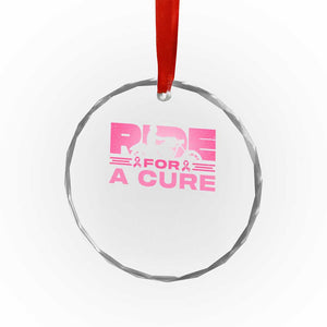 Breast Cancer Motorcycle Crystal Glass Ornament Pink Ribbon Ride For A Cure TS10 Print Your Wear