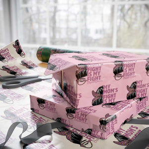 Breast Cancer Support Wrapping Paper Roll My Moms Fight My Fight