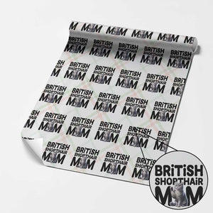British Shorthair Mom Life Wrapping Paper Roll Mothers Day Cat Mom Gift TS12 Christmas Plaid Print Your Wear