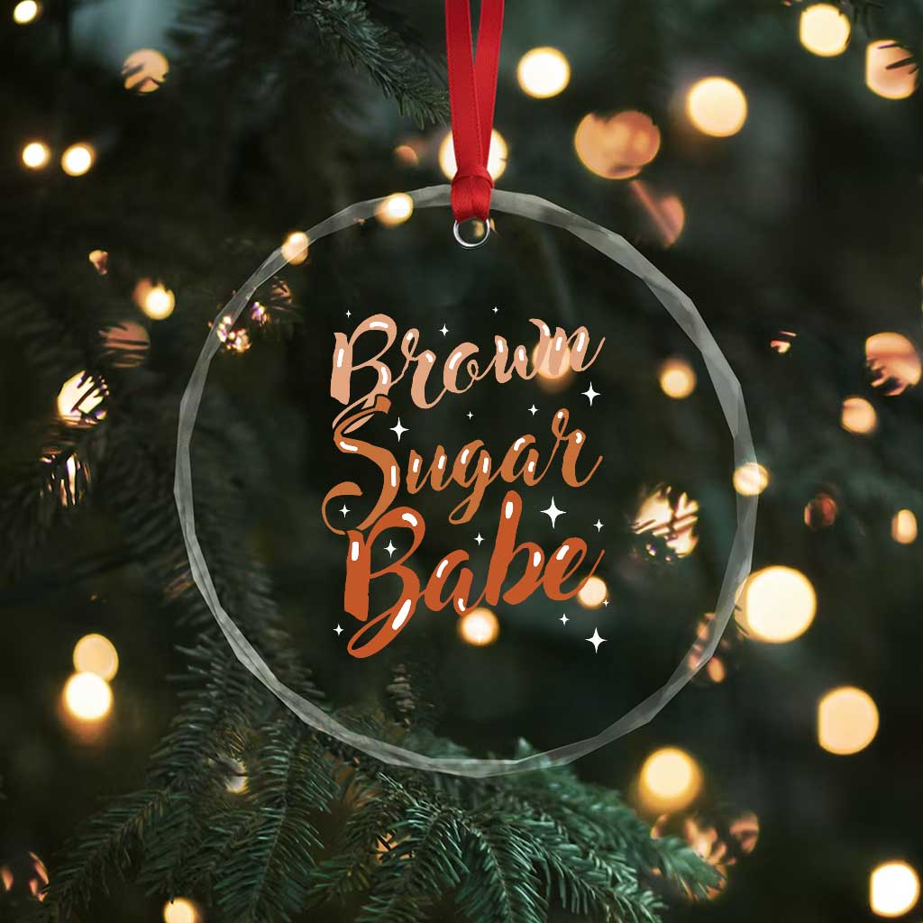 Brown Sugar Babe Crystal Glass Ornament Proud Woman Melanin Pride Black Girl TS10 Print Your Wear