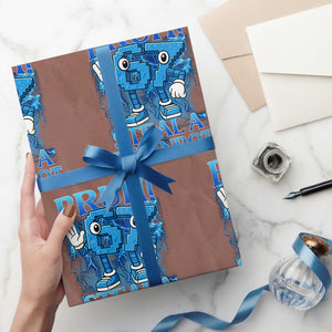 Bruh 6 7 Steal a Brainrot Wrapping Paper Roll 6-7 Funny Brainrot Meme Six Seven Bootleg TS10 Mocha Print Your Wear