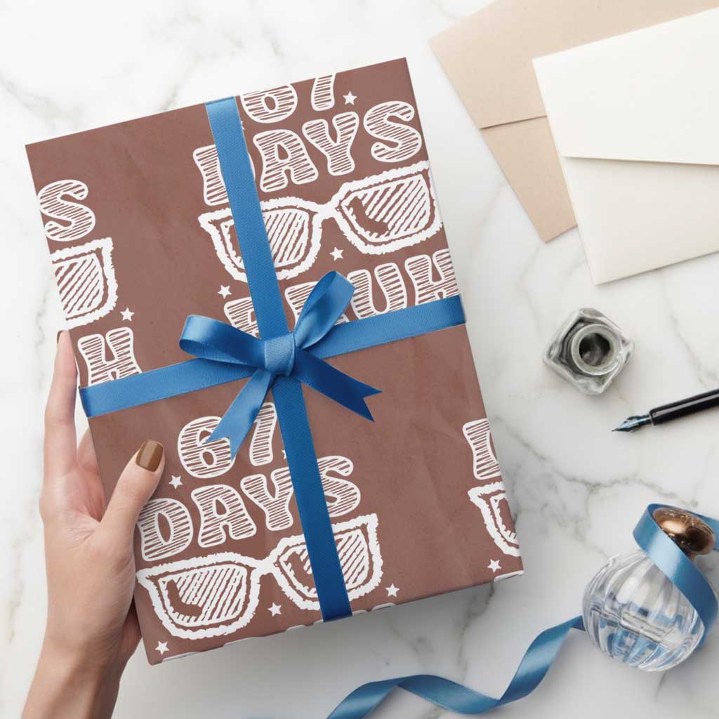Bruh 67 Days of School Wrapping Paper Roll Funny Six Seven 6 7 Teen Gen Z Alpha Meme Teacher TS10 Mocha Print Your Wear