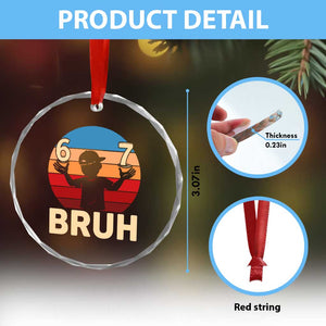 Bruh 67 Meme Crystal Glass Ornament Funny Six Seven Meme 6 7 Numbers Kid Gen Alpha TS10 Print Your Wear