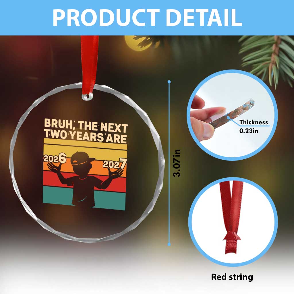 Bruh 67 New Years Eve Party Crystal Glass Ornament Six Seven Boys 67 Meme 6 7 Numbers TS10 Print Your Wear
