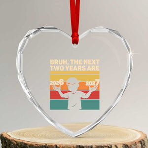 Bruh 67 New Years Eve Party Heart Crystal Glass Ornament Six Seven Boys 67 Meme 6 7 Numbers TS10 Transparent Glass 3'' Heart Print Your Wear