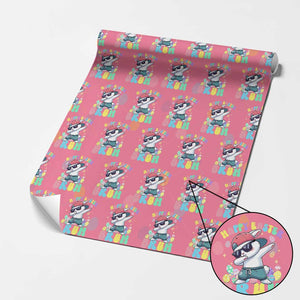 Bruh Easter Wrapping Paper Roll Funny Bunny Dab Rabbit Dance TS10 Pink Print Your Wear