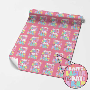 Bruh Easter Wrapping Paper Roll Teens Boys Kids Cute Bunny Eggs TS10 Pink Print Your Wear