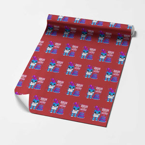 Bruh Its My Birthday Wrapping Paper Roll Italian Brainrot Meme Family Party Bday Los Tralaleritos TS10 Red Print Your Wear