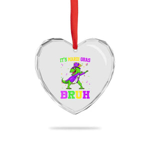 Bruh Mardi Gras Heart Crystal Glass Ornament Dinosaur Meme New Orleans Party Custume Beads TS10 Print Your Wear