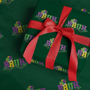 Bruh Mardi Gras Wrapping Paper Roll Carnival New Orleans Trip Parade Outfit Teens Boys Kids TS10 Green Print Your Wear
