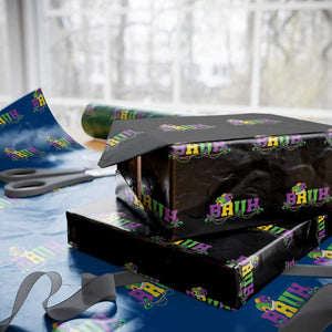 Bruh Mardi Gras Wrapping Paper Roll Carnival New Orleans Trip Parade Outfit Teens Boys Kids TS10 Black Print Your Wear