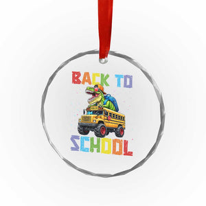 Bruh We Back Crystal Glass Ornament Funny Dinosaur Back To School Dinosaur TS14 Print Your Wear