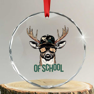 Bucked' 100 Days Of School Crystal Glass Ornament Deer Student Boy Girls 100th Day TS02 Transparent Glass 3'' Circle Print Your Wear