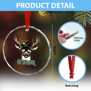 Bucked' 100 Days Of School Crystal Glass Ornament Deer Student Boy Girls 100th Day TS02 Print Your Wear